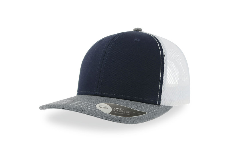 Navy-Grey Melange-White